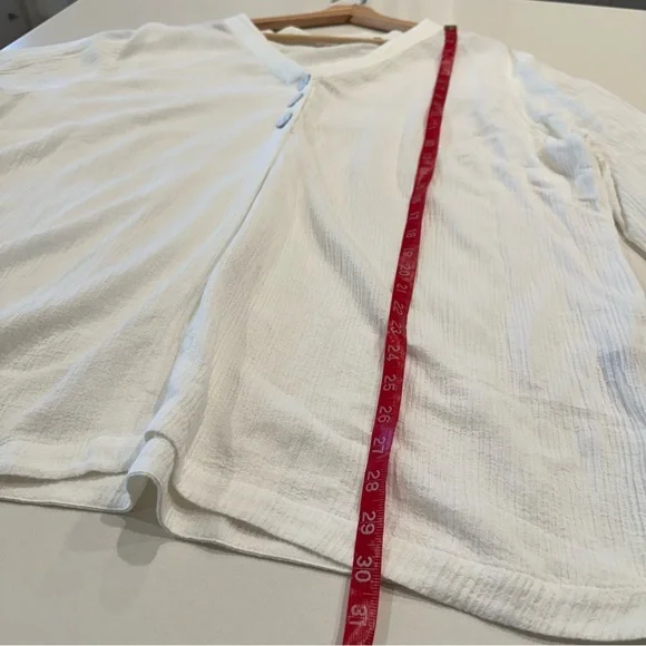 Soft Surroundings White Crinkle Wide Sleeve Top Size 3X - Picture 8 of 8